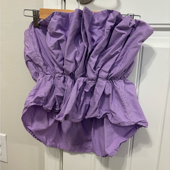Purple pleated sleeveless top - Picture 1 of 2
